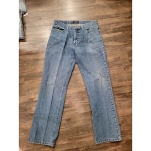 IZOD Jeans Mens 32x32 Classic Fit Medium Wash Blue Denim Straight Leg 100 Cotton
